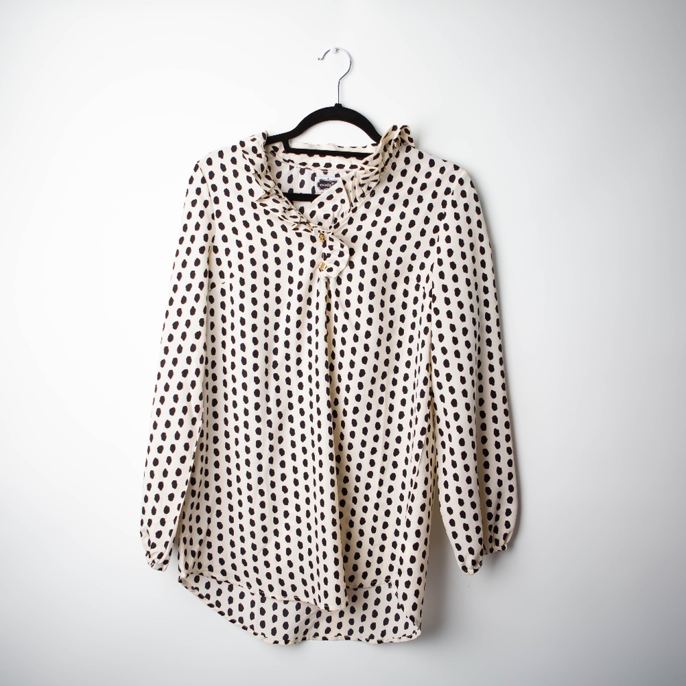 Mudpie Blouse | Black and White | Size Small